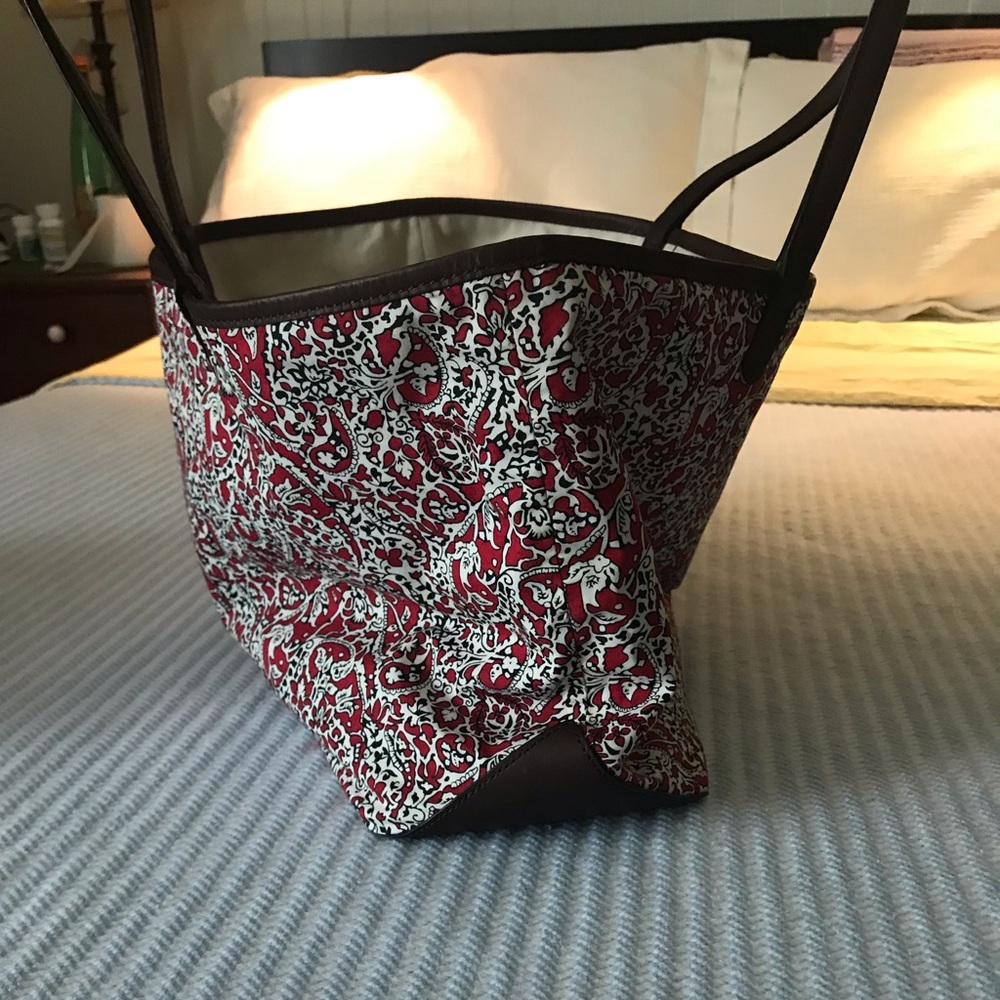 Brooks Brothers Brushed Canvas & Leather Tote